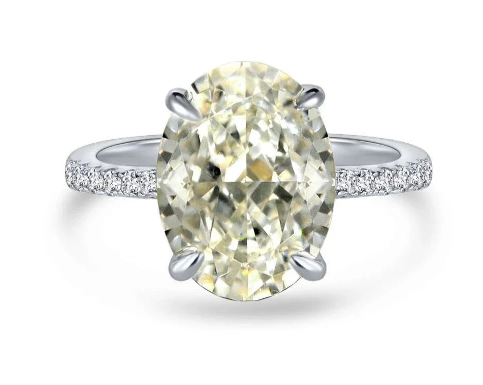 champagne oval ring s925