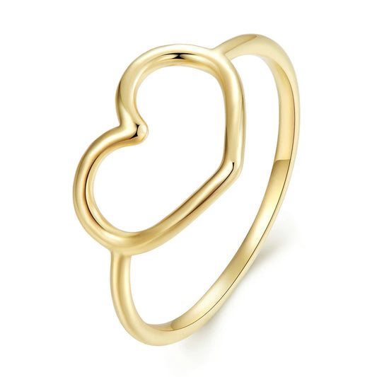 Hjärtformad ring, guld 14 k 
